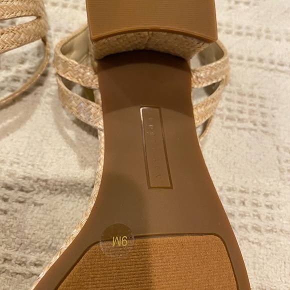 Copper Key Waltz Raffia Block Heel Sandals size 9 NEW w/o box crochet summer - Picture 6 of 7